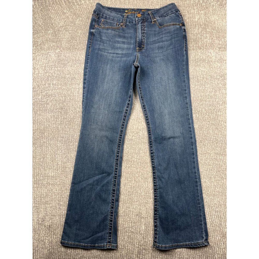Seven 7 Jean Woman 12 Tummyless High Rise Boot Cut Curvy Denim